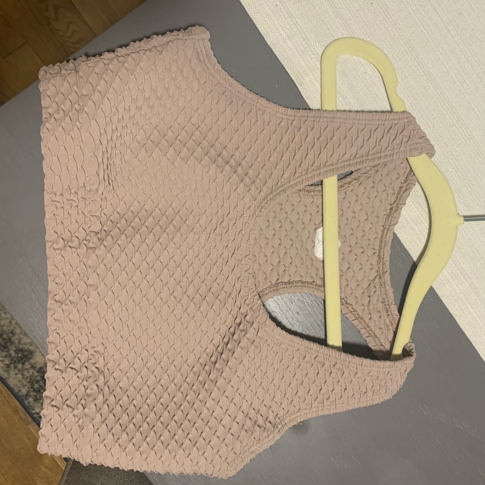 Light brown croco top
